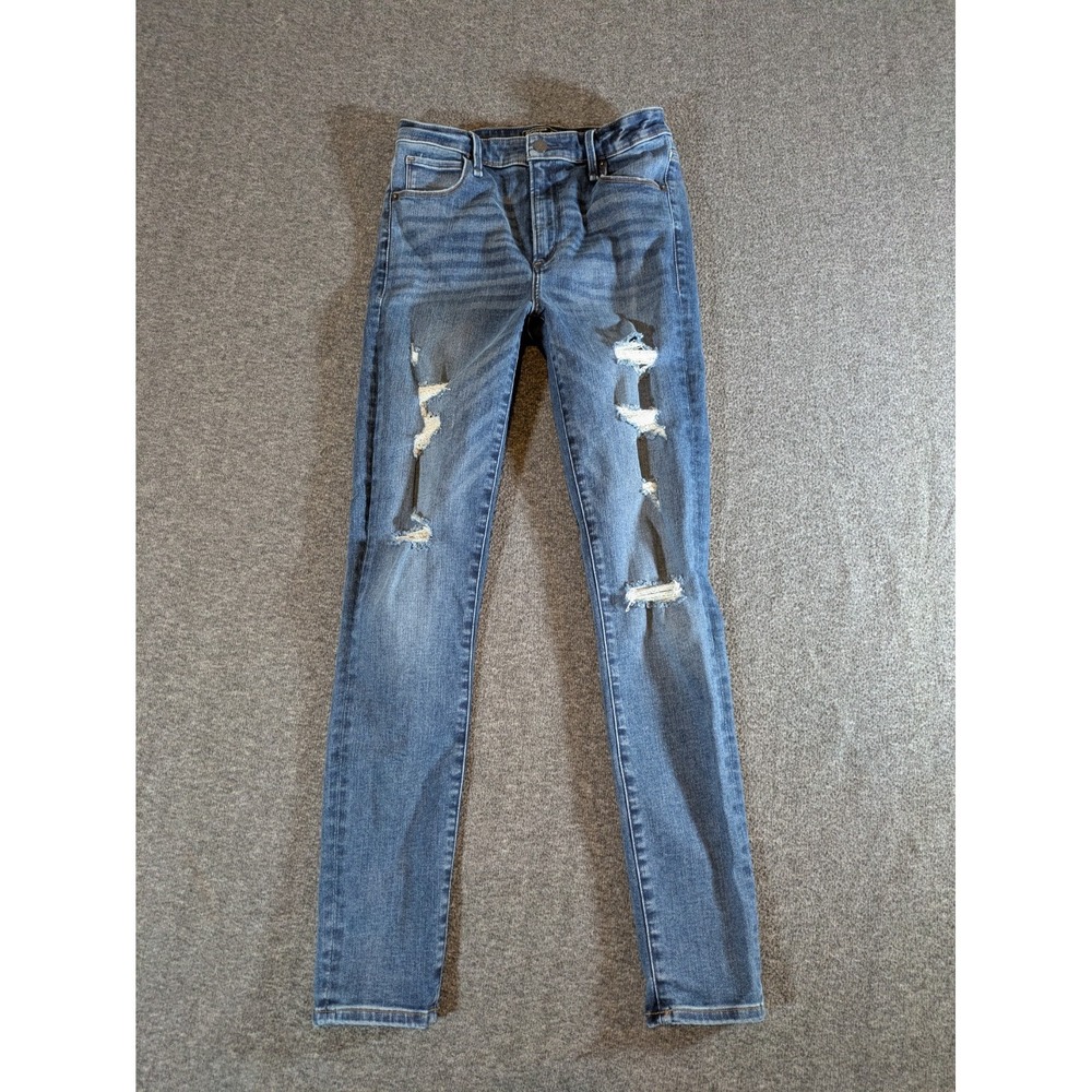 Abercrombie & Fitch Jeans Women's Simone Super Skinny Distressed‎ Blue Sz 26/2R